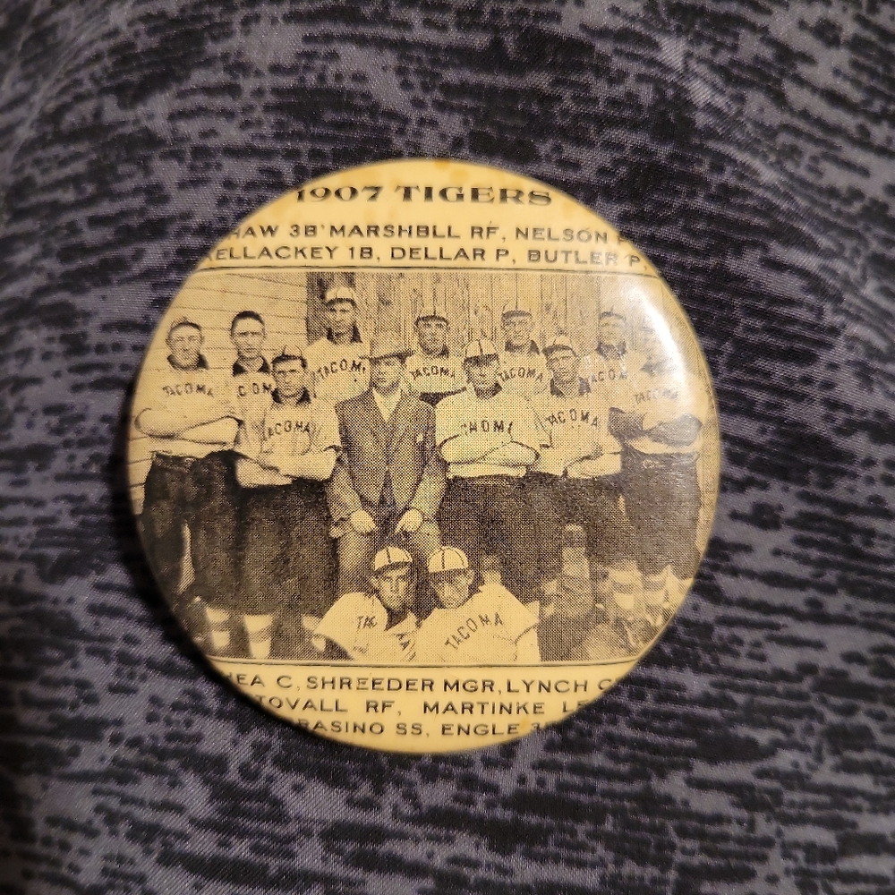 1907 Tacoma Tigers Celluloid Pocket Mirror